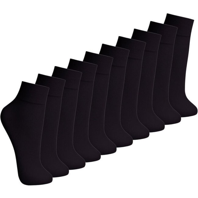 Kit 10 Pares de Meias Fio 40 Opaca Lupo 5531-001 Preto