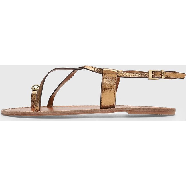 Rasteira Feminina Santa Lolla Metalizada Bronze