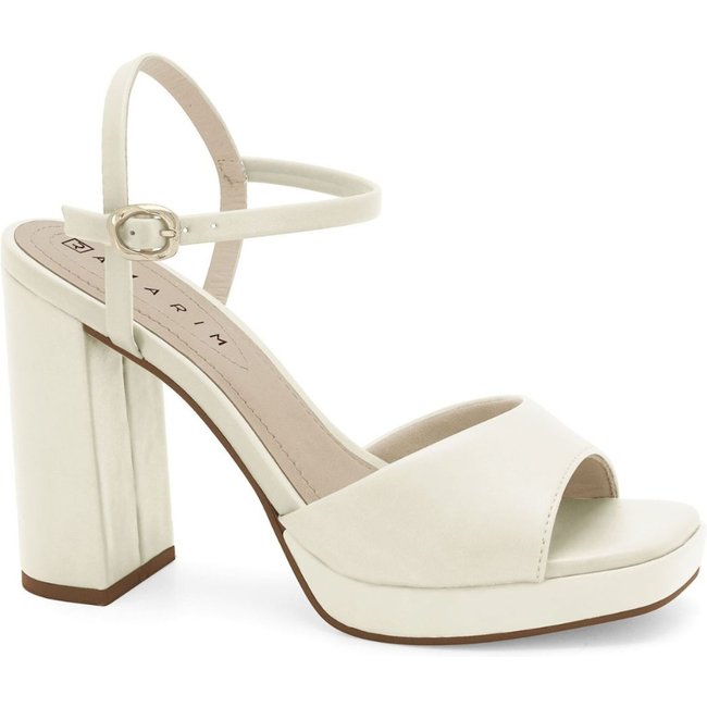 Sandália Feminina Alta Meia Pata Creme Ramarim 2557201-10