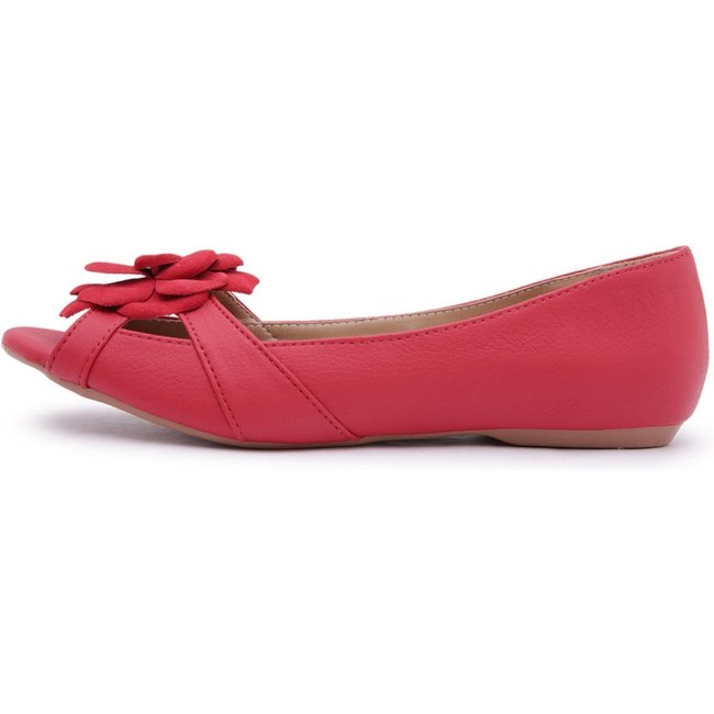 Sapatilha PeepToe LeRUCHEL Vermelho