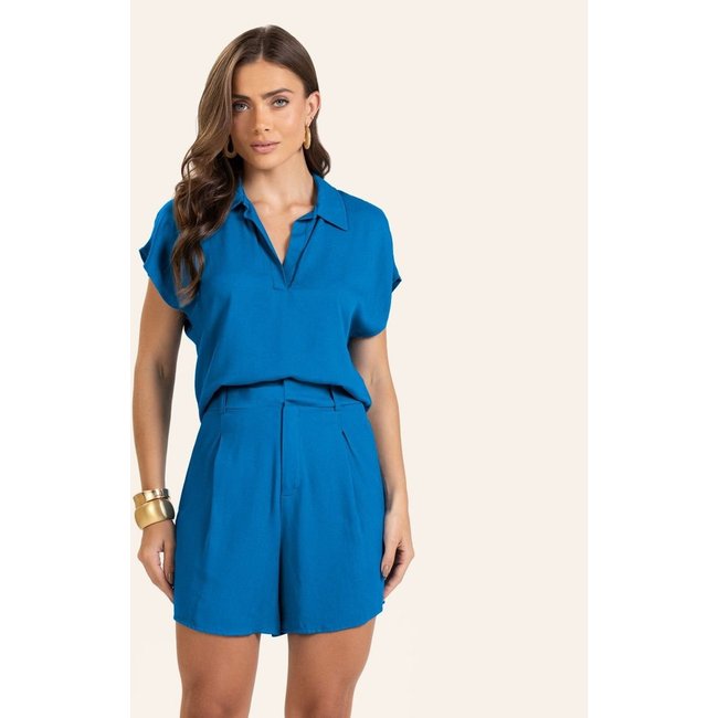 Bermuda Viscose Modena Pesada Feminino Endless Azul