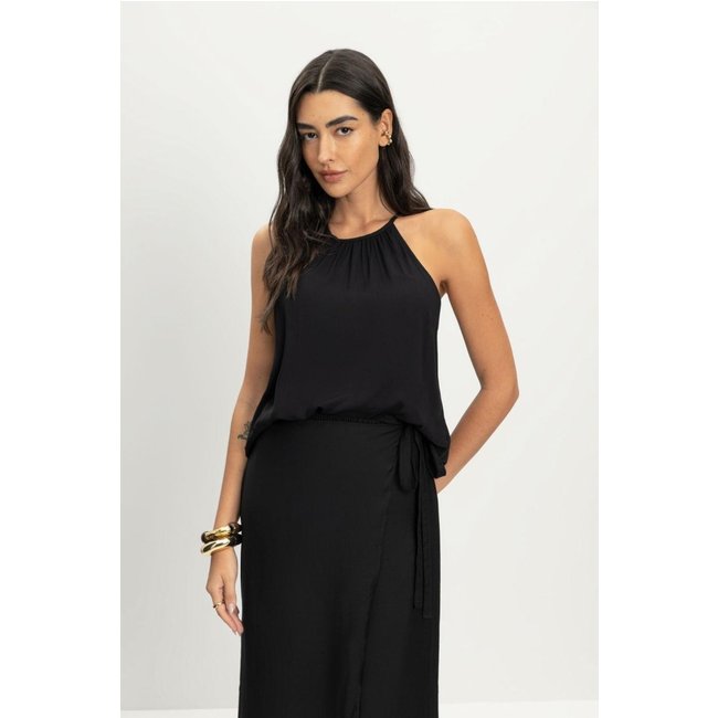 Blusa feminina em viscose Essendi Preto