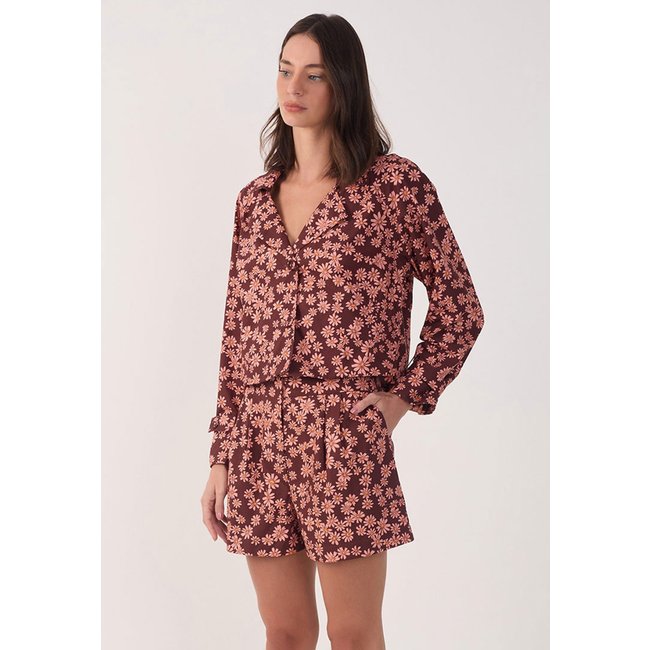 Short Dress To Reto Floral Bordô