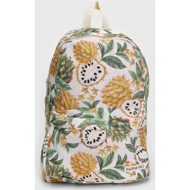 Mochila FARM Xodó Biriba Off-White Estampada
