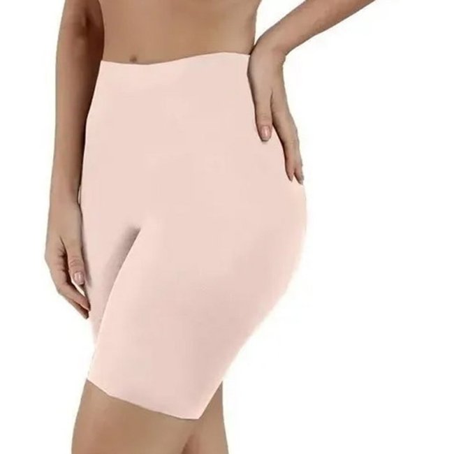 Shorts Modelador Slim Fitness Feminino Cintura Alta Redutor de Medidas Bege