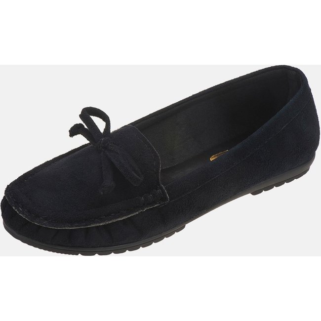 Sapatilha Mocassim Feminino Costurado À Mão Moda Pé 1 Preto