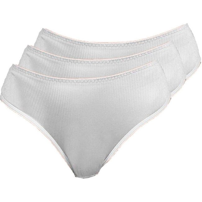 Kit com Calcinhas 3 Alta Abrupt Demillus 56096 Branco