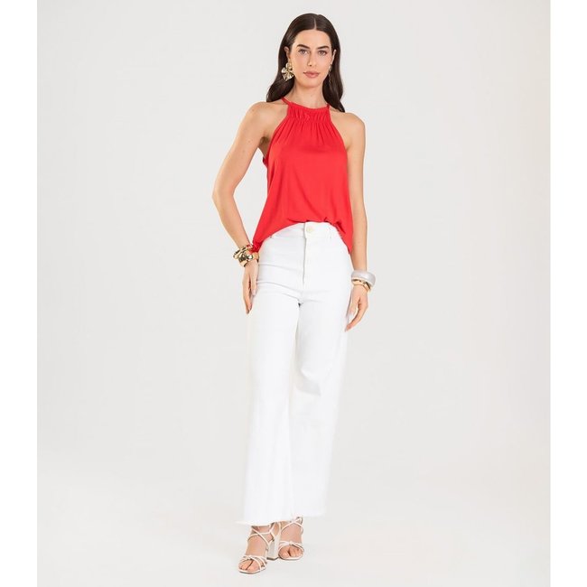 Blusa Feminina de Alça Infinita Cor Vermelho