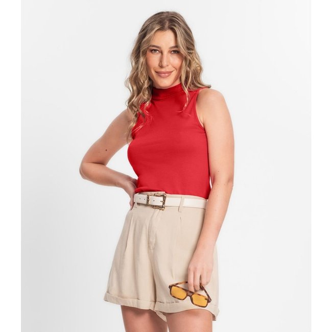 Regata Feminina Gola Alta Endless Vermelho