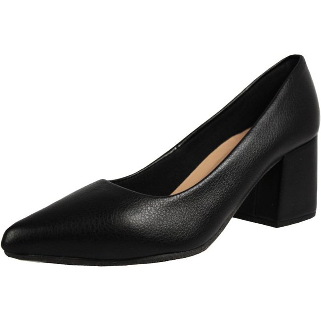 Scarpin Salto Baixo Grosso Luiza Sobreira Preto Mod. 2208