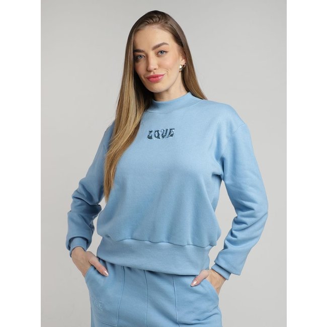 Moletom Autentique Feminino AZUL CLARO