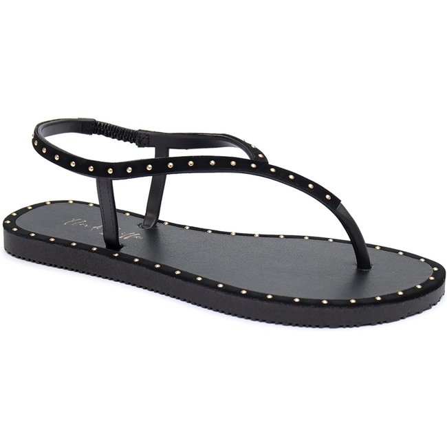 Chinelo Sandália Flor de Griffe Rasteirinha Preto