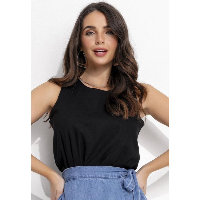 Blusa Em Linho Preto Quintess