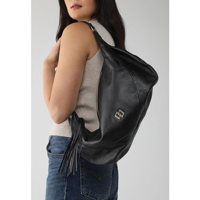 Bolsa Feminina Colcci Hobo Detalhe Metal Preta