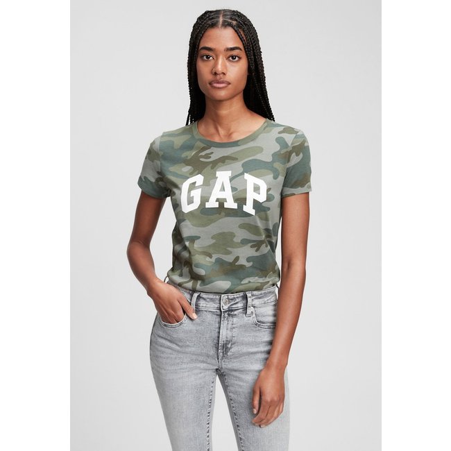 Camiseta GAP Camuflada Logo Verde
