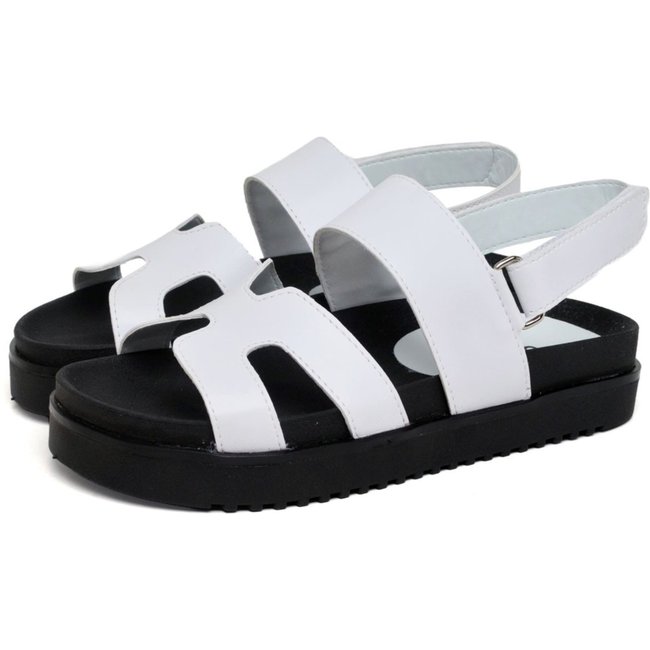Sandália Papete Feminina DUBUY 2058FG Bicolor
