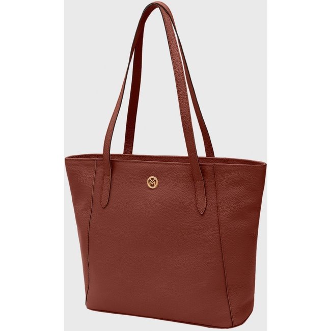 Bolsa Shoulder Couro Mariart Manacá Terracota