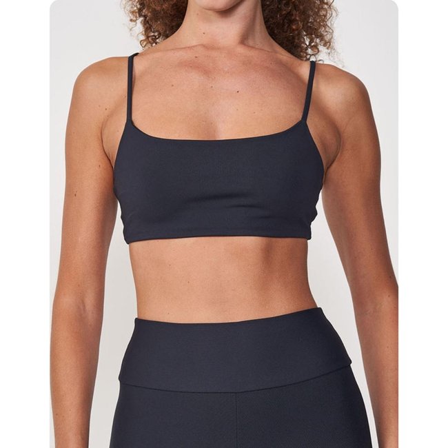Top Feminino Colcci Sport Preto Alça Fina