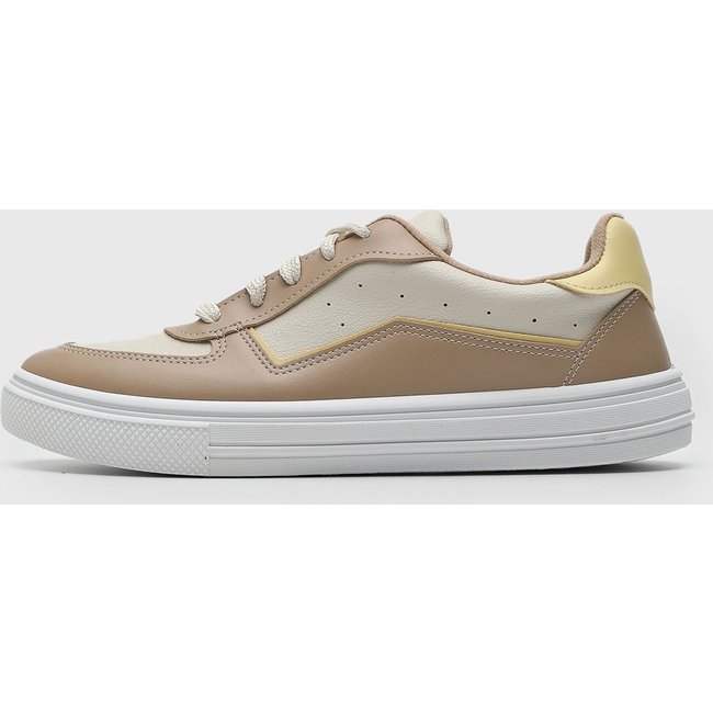 Tênis Moleca Recortes Off-White