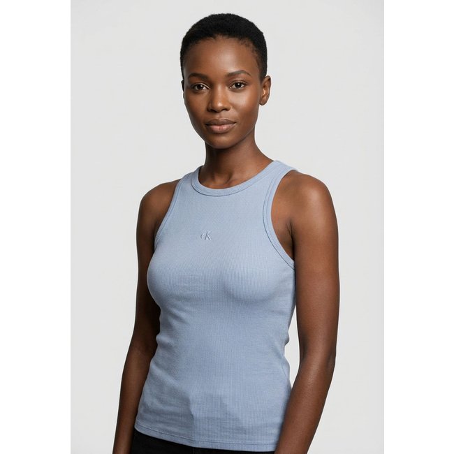 Regata Feminina Calvin Klein Jeans Ribana Azul