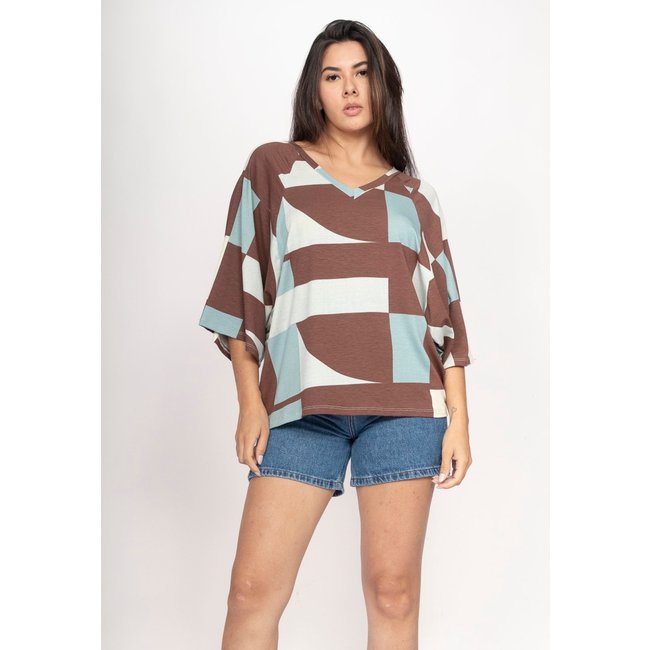 Blusa CabanaFree Ampla Morcego Guyrá Manga 3/4 Malha Santa Rosa do Tocantins