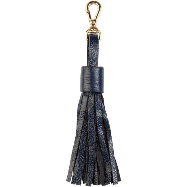 Chaveiro Andrea Vinci Tassel Franja Em Couro - Azul