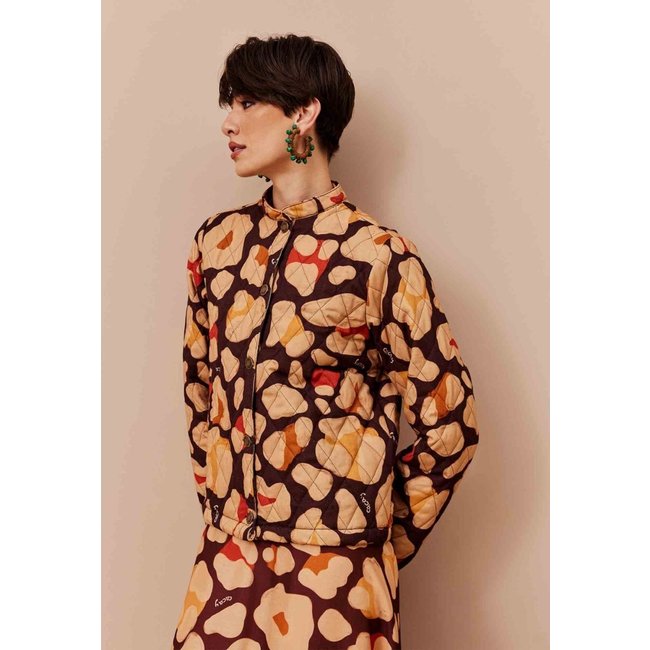 Casaco Puffer CaCay Matelassê Estampado Sami