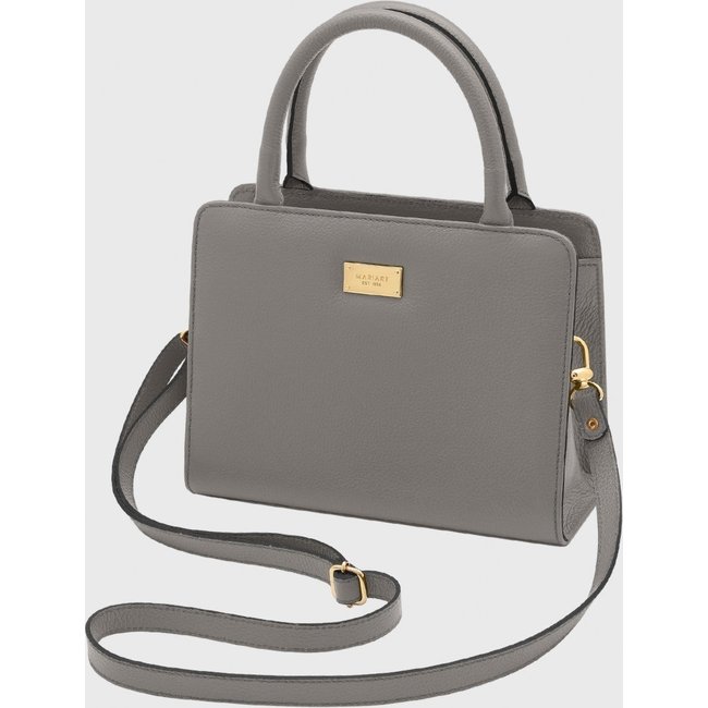 Bolsa Transversal Couro Mariart Maia Cinza