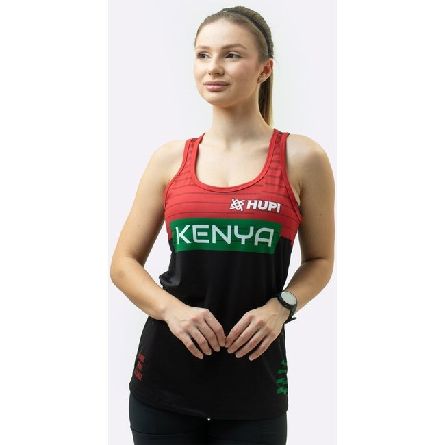 Regata Feminina HUPI Kenya Pace, Cor: PRETO/VERMELHO, Tamanho: G Preto