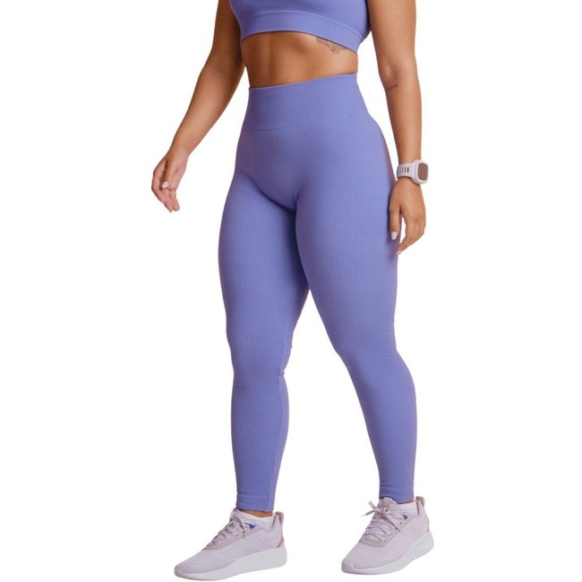 Calça Legging Basic sem Costura Canelada Lupo