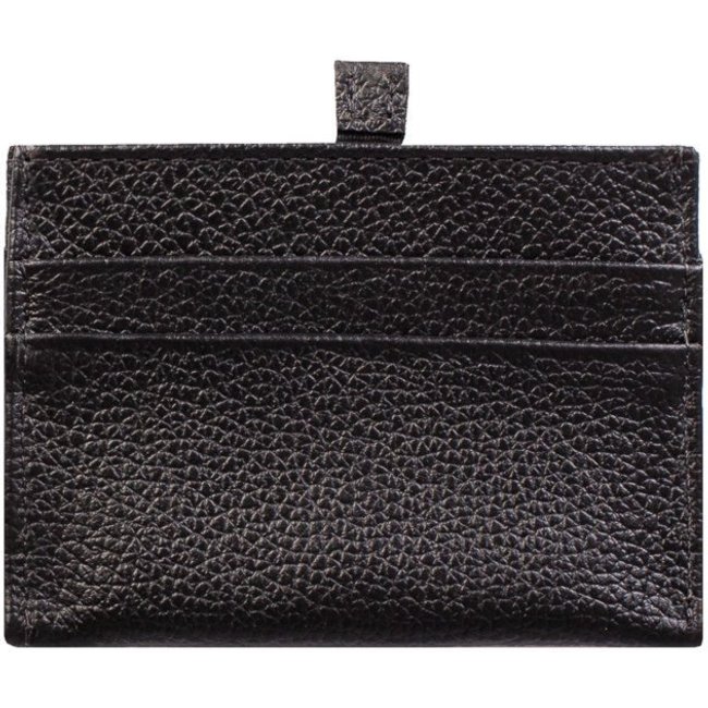 Porta cartões de couro liso Ianna 8x10cm - Preto