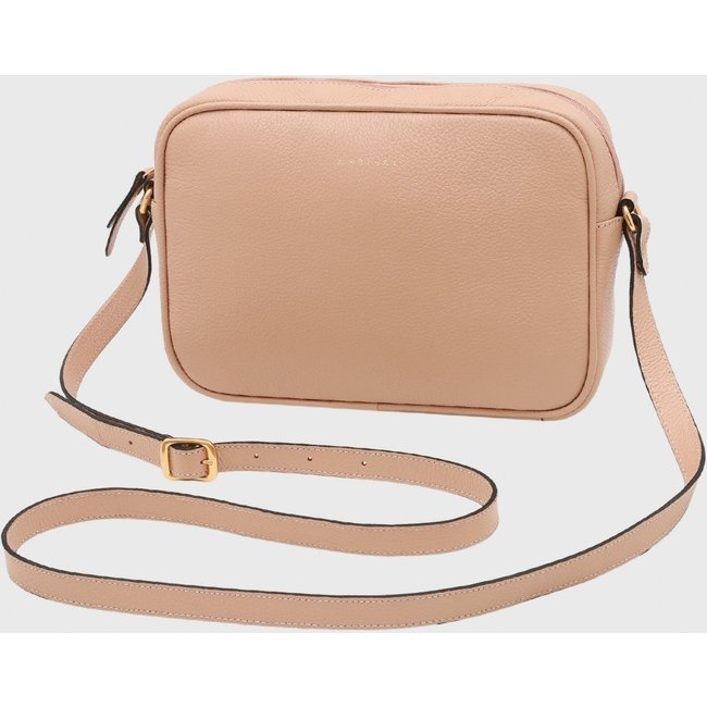 Bolsa Transversal Couro Mariart Maxi Jeri Creme