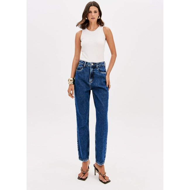 Calça Jeans Luna Mom Cintura Super Alta Lança Perfume