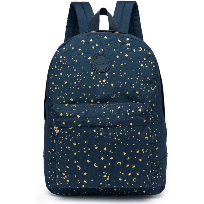 Infantil - Mochila Azul De Estrelas Crinke Spector Universe