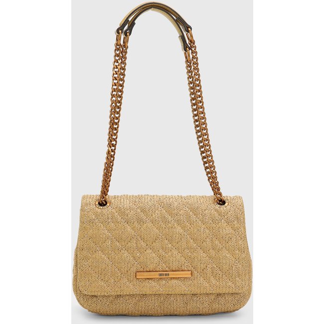 Bolsa Média Santa Lolla Palha Tramado Bege