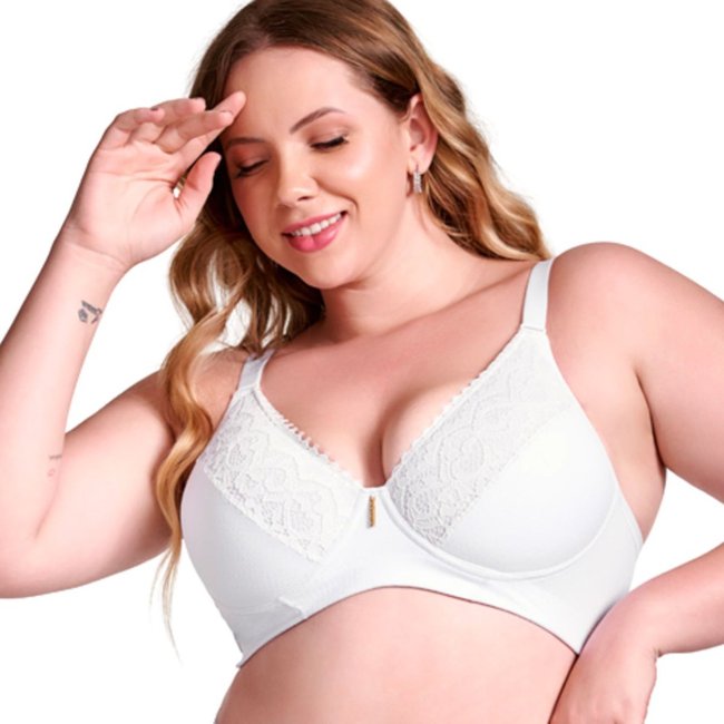 Sutiã Plus Size Base Reta Com Bojo Alongado Nayane