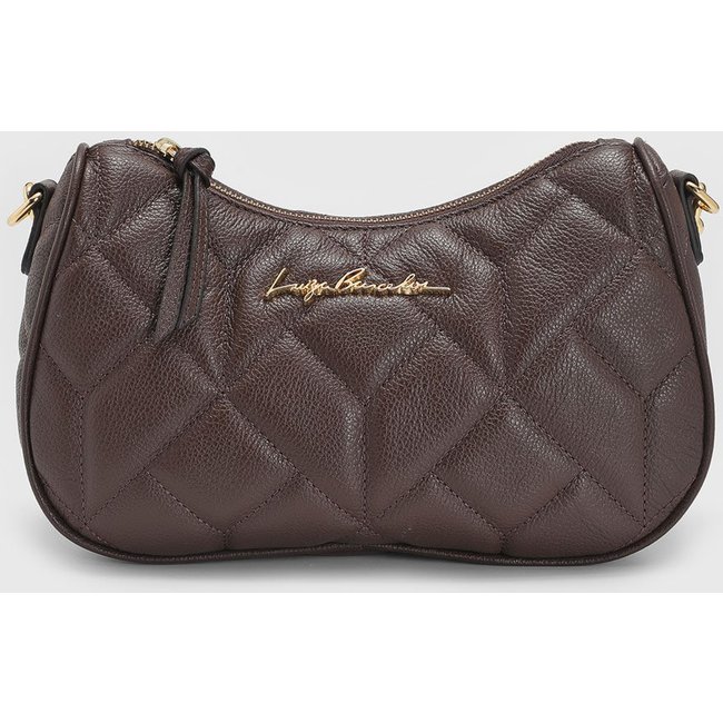 Bolsa Média Feminina Luiza Barcelos Vien Marrom Escuro