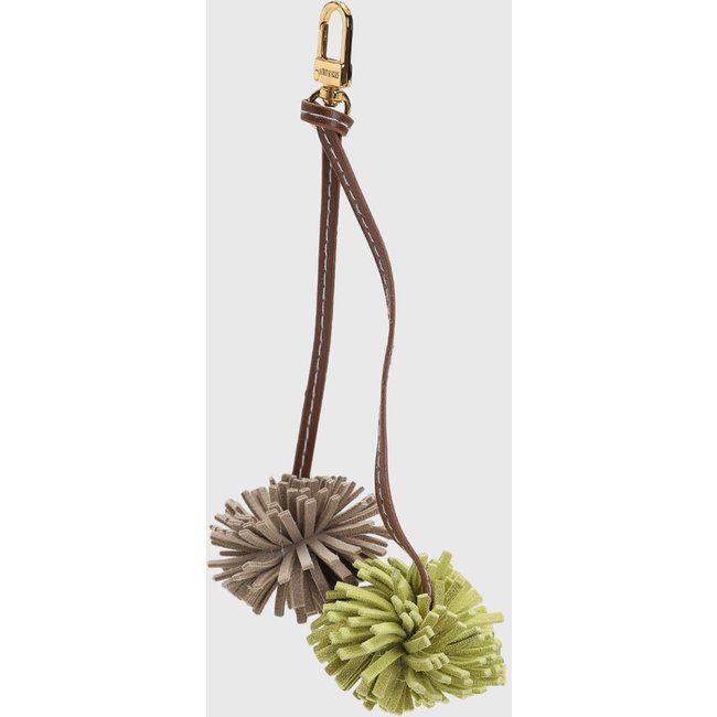 Chaveiro Feminino Santa Lolla Pompons Marrom