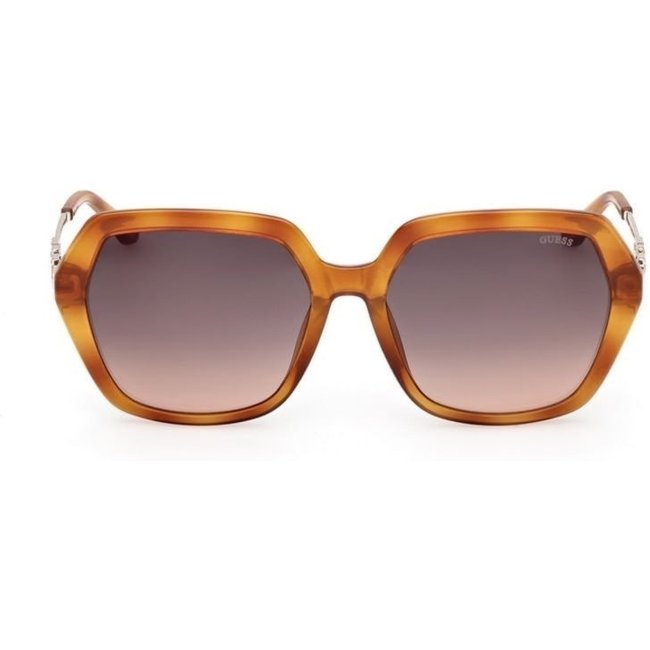 Óculos de Sol Guess Geométrico Acetato Laranja Claro