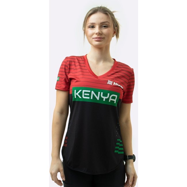 Camiseta Feminina HUPI Kenya Pace, Cor: VERDE/AMARELO, Tamanho: G Verde