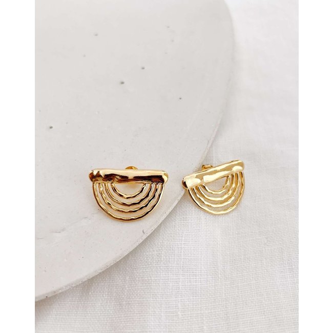 Brinco Arco Banho Ouro