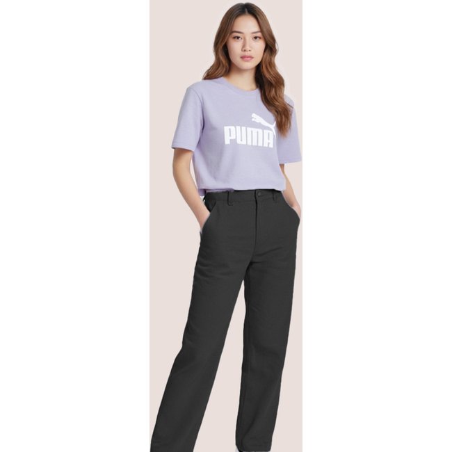 Camiseta Puma Classics Logo Tee Feminina Lilás