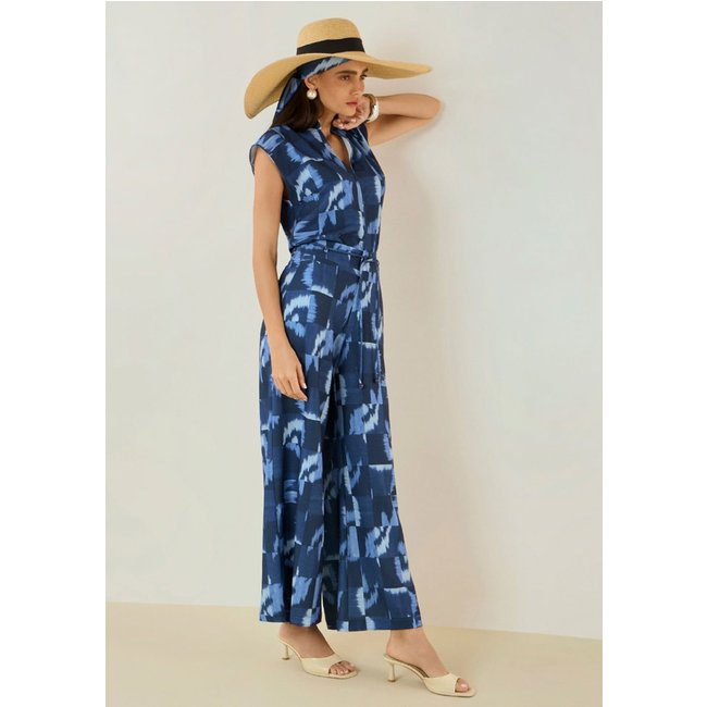 Calça Maria Valentina Wide Alta Azul