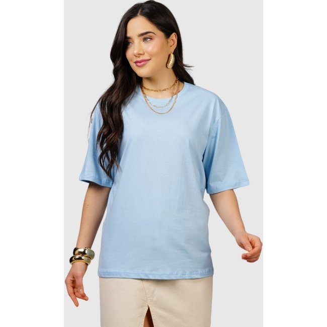 Camiseta Maxi D Bell Outlet Fashion T-shirt Azul