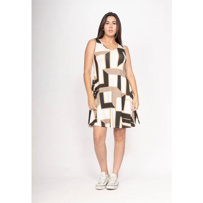 Vestido CabanaFree Amana Curto Regata Malha Estampa Igaci