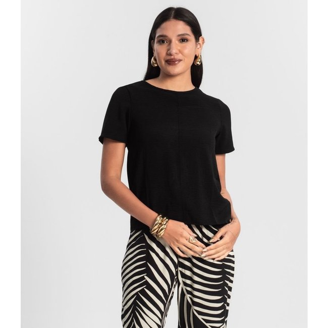 Blusa Manga Curta em Air Flow Rovitex Preto