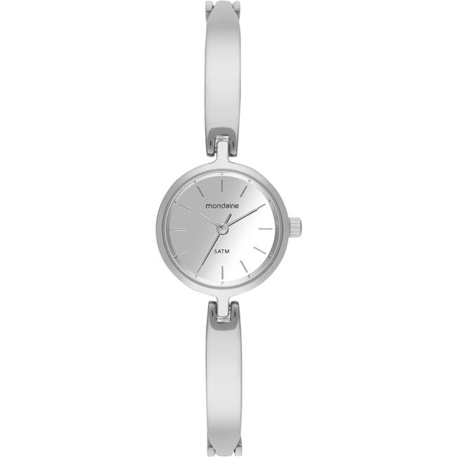 Relógio Feminino Bracelete Espelhado Prata Mondaine
