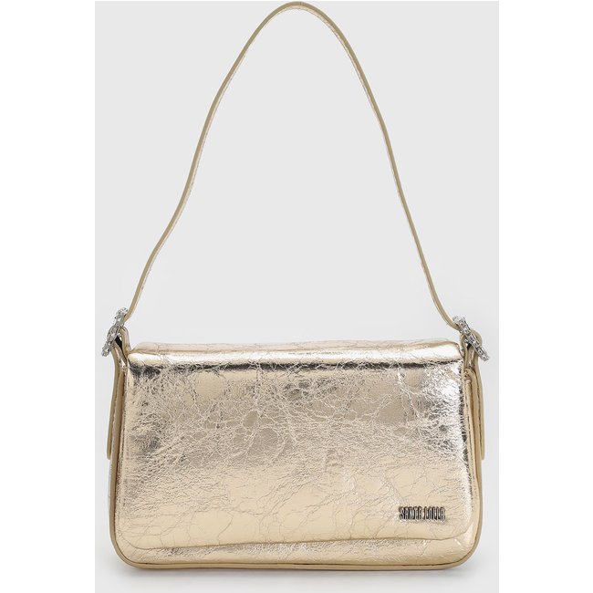 Bolsa Feminina Santa Lolla Média Metalizada Dourada