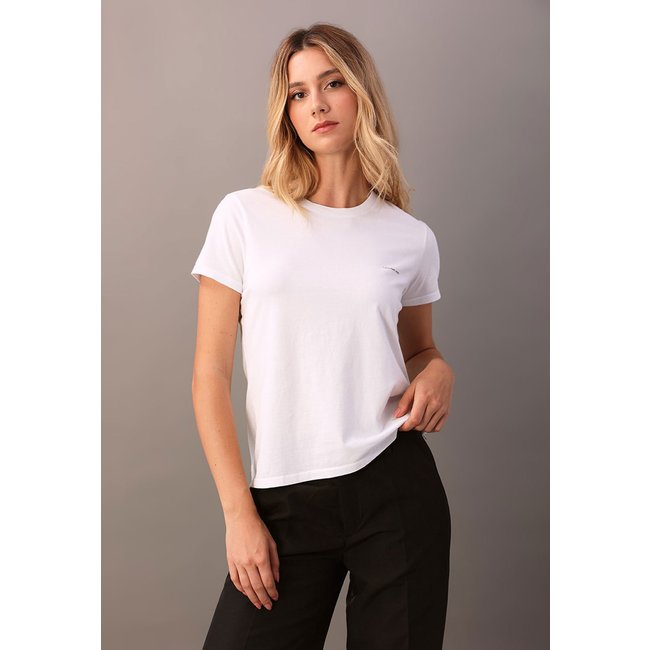 Camiseta Calvin Klein Jeans Slim Logo Branca
