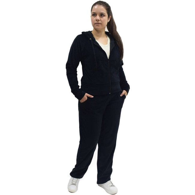 Conjunto Veludo Plush Butu Biru Feminino Preto